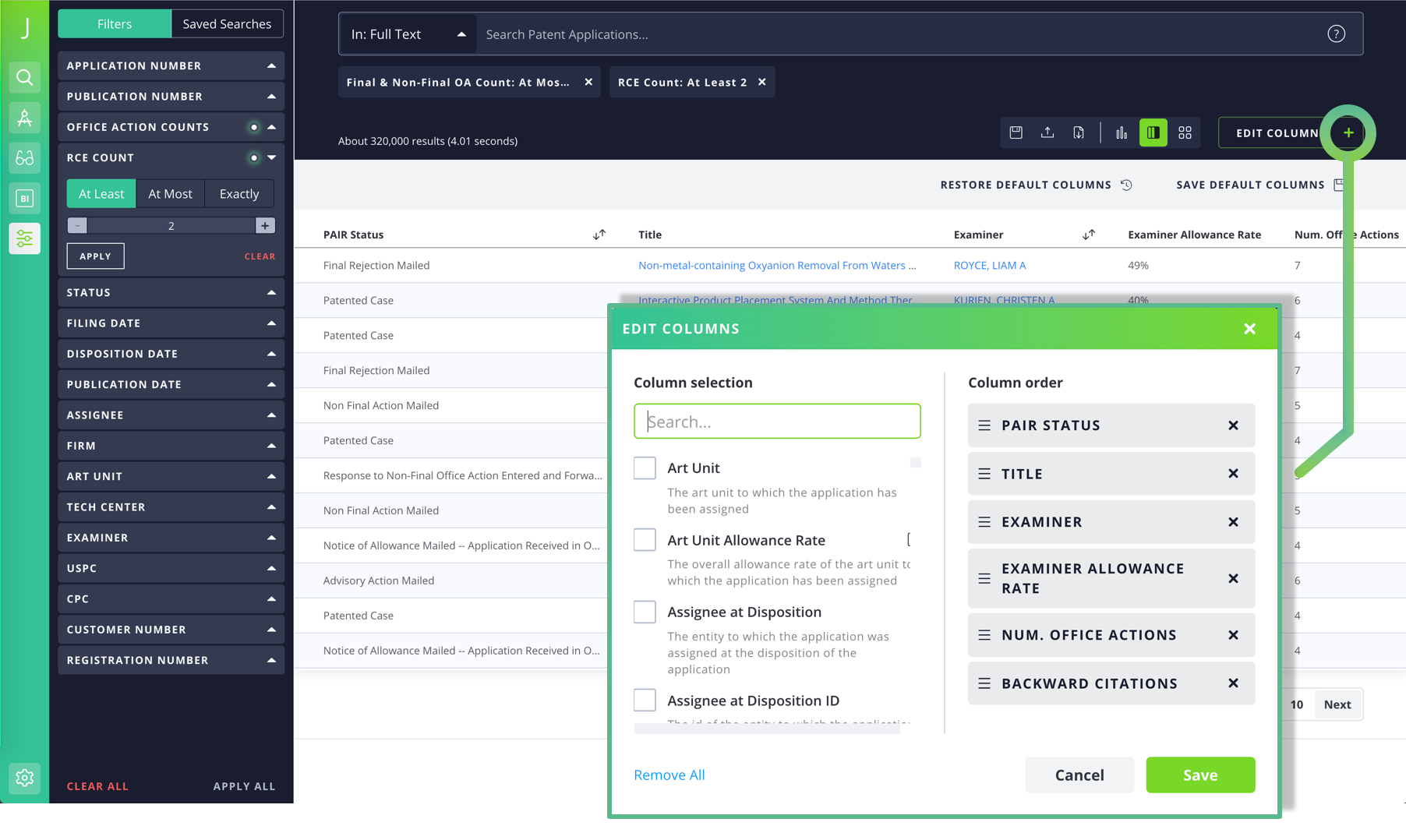 Juristat-Platform-Table-View
